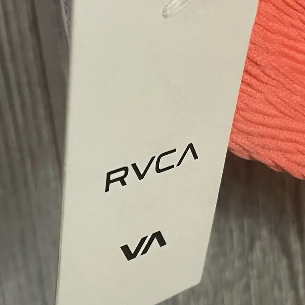 RVCA La Jolla Bikini Top in‎ Coral Size Large NWT